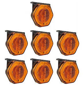 Kit 7 Lanternas Lateral Flex Com Guia de Luz Sinalsul 2055