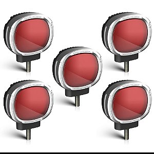 Kit Com 5 Lanternas Foguinho Led Vermelha Sinalsul