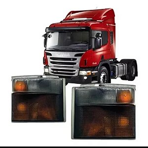 Par Lanterna Pisca Dianteiro Fumê Para Scania Serie 4 124