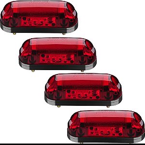 Kit 4 Lanternas Delimitadora Led Sinalsul 2016 Vermelha