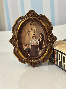 Quadro Os Três Pastorinhos - Nossa Senhora de Fátima | 14x12 cm