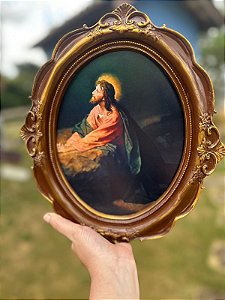 Quadro Jesus em Oração no Horto das Oliveiras | 35x30 cm