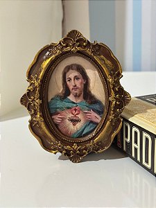Quadro Sagrado Coração de Jesus | 14x12 cm | Modelo 2