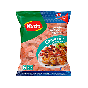 CAMARÃO CINZA G DESC. EVISC. NATTO 30/50 CONG PCT400