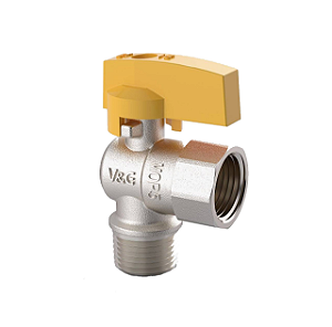 Válvula Esfera Angular para Gás 90° – Rosca 1/2" M/F