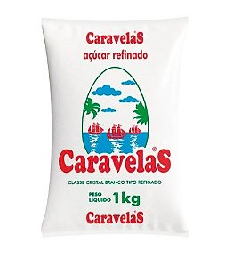 Açúcar Caravelas Refinado Pacote com 1kg