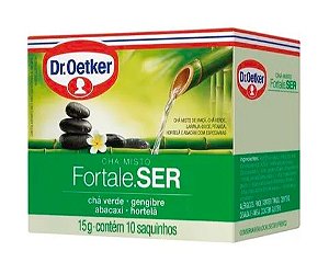 Chá Dr. Oetker chá verde, Gengibre, abacaxi e hortelã Caixeta com 15g