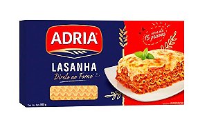 Massa para Lasanha Adria Sêmola Caixeta com 500g