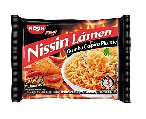 Macarrão Instantâneo Nissin Lámen Galinha Caipira Picante Pacote com 85g