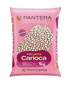 Feijão Carioca Pantera Tipo 1 Pacote com 1kg