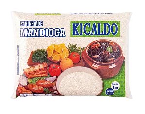 Farinha de Mandioca Kicaldo Fina Branca Pacote com 1kg