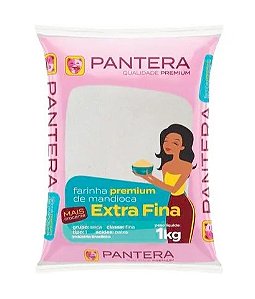 Farinha de Mandioca Pantera Fina Branca Pacote com 1kg