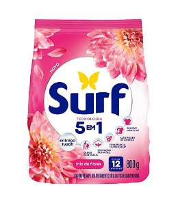 Detergente em Pó Surf Rosas e Flor de liz Pacote com 800g