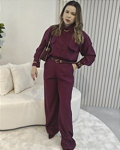 Conjunto Karina Vinho P, M e G