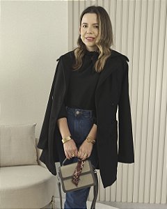 Sobretudo Lã Paloma Preto M e G