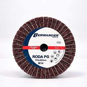 Roda Pg de Lixa Mista com Rosca M14x115x20mm Grão 120 Berwanger