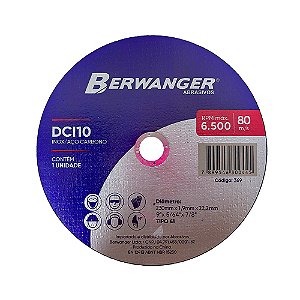 Disco de Corte 9 Pol. Dci 10 230x1.9mm X 7/8 Pol. Aço/Inox Berwanger
