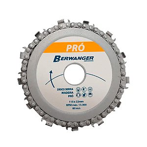 Disco Serra Madeira PRO Corrente Motoserra 115x22mm Berwanger