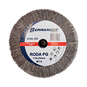 Roda Pg de Lixa com Rosca M14x115x20mm Grão 120 Berwanger