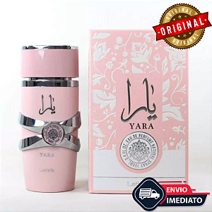 Perfume Lattafa Yara Rose Feminino - Eau de Parfum Floral 100ml - Notas de Rosa e Baunilha