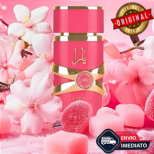 Yara Candy Lattafa Eau de Parfum 100ml - Fragrância Feminina Doce e Frutada, Tangerina, Morango e Sândalo