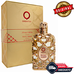 Royal Amber Orientica Parfum 80ml - Perfume Unissex Âmbar Baunilha com Almíscar e Notas Amadeiradas