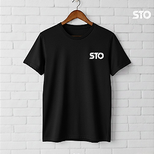 Camiseta Preta Com Estampa Ursinho STO