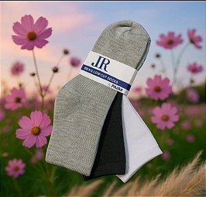 KIT COM 3 PARES DE MEIAS - MEIA CANELA