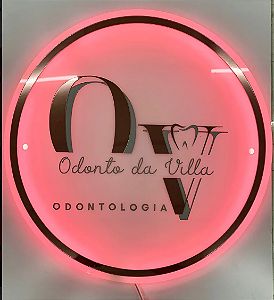Placa Letreiro personalizado Led Neon em acrílico 40x40