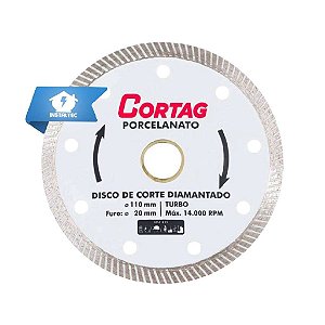 Disco Corte Porcelanato Turbo 4'' Cortag