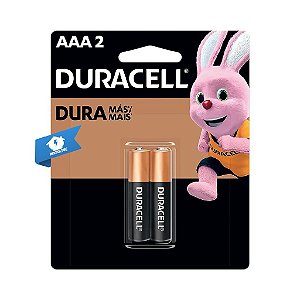 Cartela com 2 Pilhas AAA Alcalinas Duracell