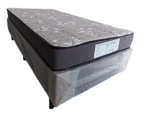 Colchão Densidade 28+ Base Box Solteiro Novo
