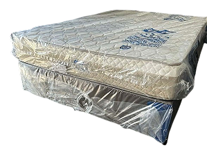 Kit Colchao Gazin C/ Molas Ensacadas + Base Box Casal, Novo