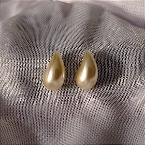 Brinco Gota com Perola Delicado Banhado Ouro 18k Antialergico