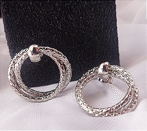 Brinco Circulo Duplo Aco Inox Antialergico