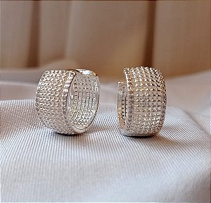 Brinco Argola Lisa Banhado Prata Fino Antialérgico