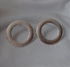 Brinco Circulo Prateado Liso Fino Antialergico