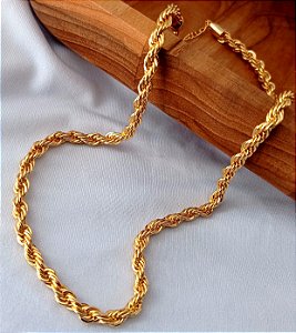 Cordao Baiano Classico Masculino Feminino Fino Banhado Ouro 18k Antialergico