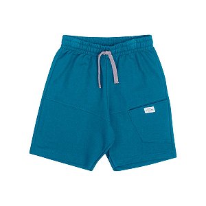 Bermuda Corrida Moletom Azul