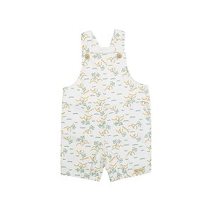 Jardineira Estampada Unissex Moletim Off White