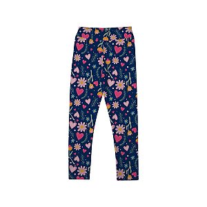 Legging Básica Malha Térmica Sublimada Azul Marinho