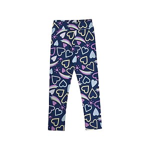 Legging Estampada Cotton Azul Marinho