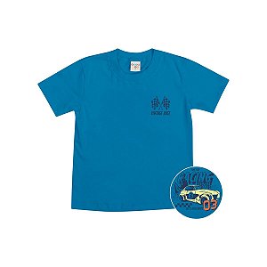 Camiseta Racer Meia Malha Azul