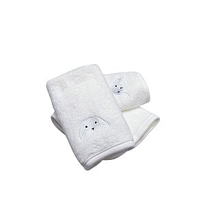 Kit Babita Power Sec com 3 babadores Coelho Branco