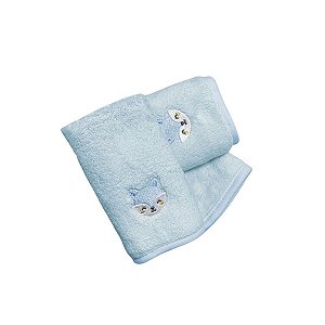 Kit Babita Power Sec com 3 babadores Raposa Azul