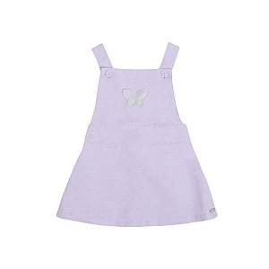 Salopete com Shorts Embutido Butterfly Lilás