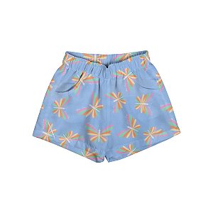 Shorts Feminino Tactel Comfort Azul