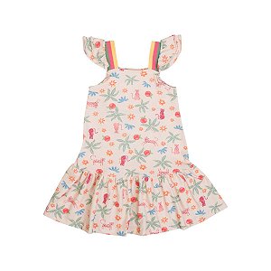 Vestido Selva Cotton Digital Bege