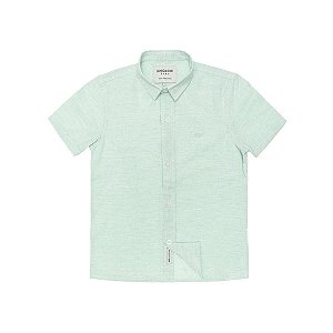 Camisa Casual Manga Curta Verde Claro