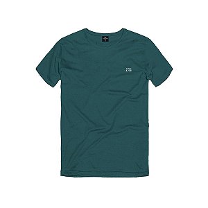 Camiseta Malha Lisa Verde Petróleo